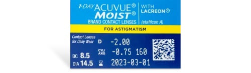 1-Day Acuvue Moist for Astigmatism 30 pk