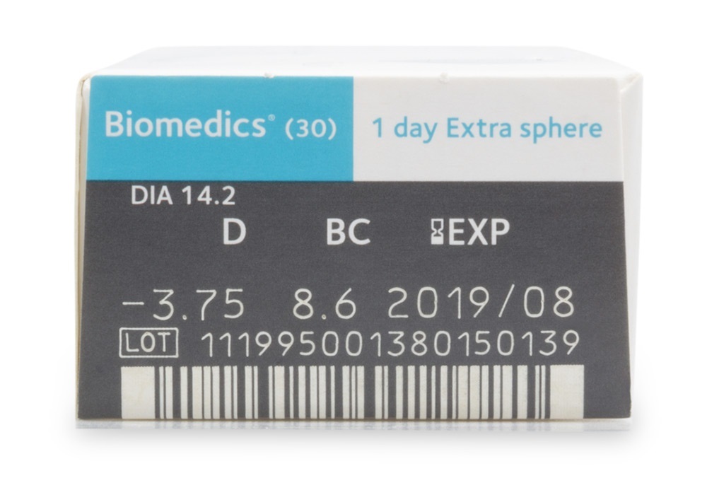 Biomedics 1 day Extra Contact Lenses 30 pack prescription